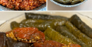 Ekşili Kuru Patlıcan ,Kuru Biber ,Yaprak Karışık Dolma Tarifi